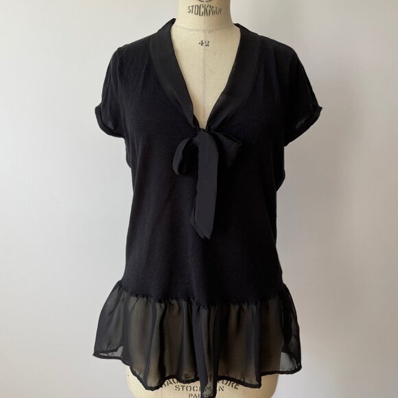 Icone Silk Blend Lavallière Top - Picture 1 of 8